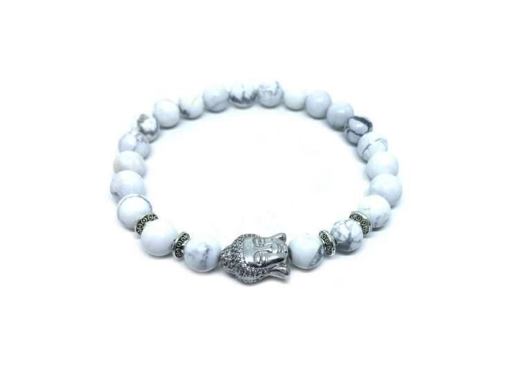 Howlite Stone Buddha Bracelet