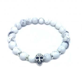 Howlite Skull Bracelet