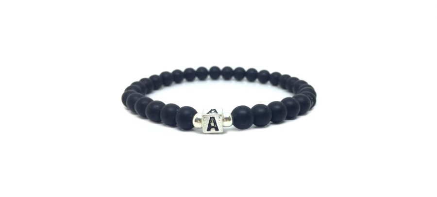 Beaded Bracelets with Initial A