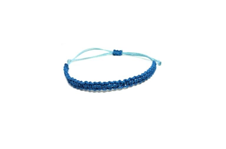 Braided Blue Wax String Waterproof Bracelet