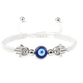 White Evil Eye Bracelet