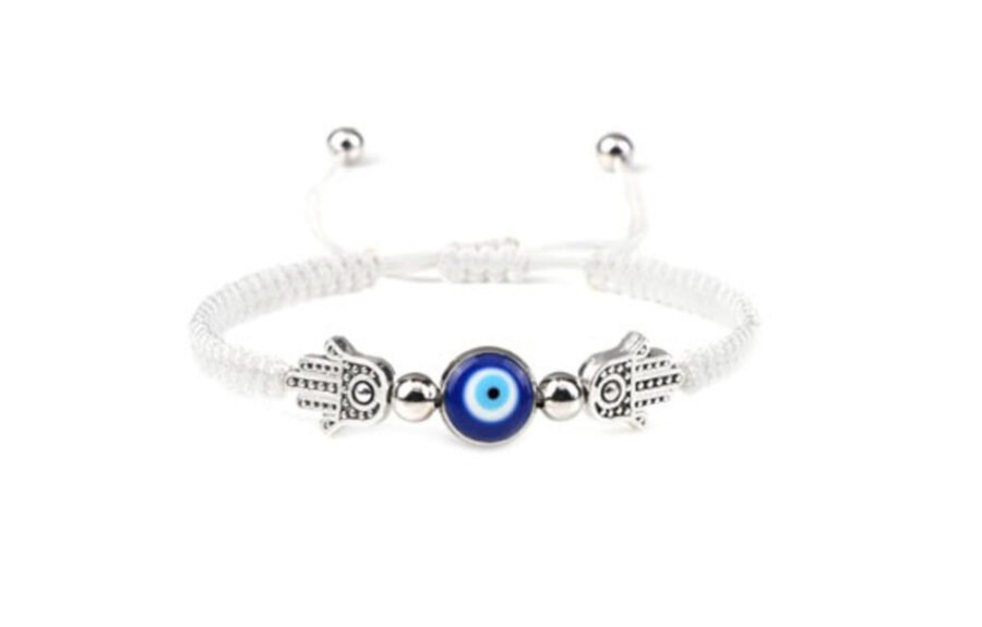 White Evil Eye Bracelet