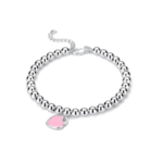 Silver Bracelet With Heart Charm