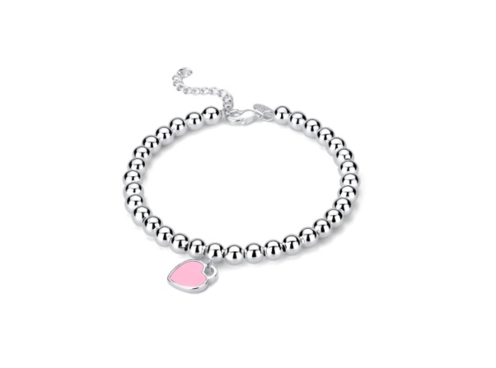 Silver Bracelet With Heart Charm