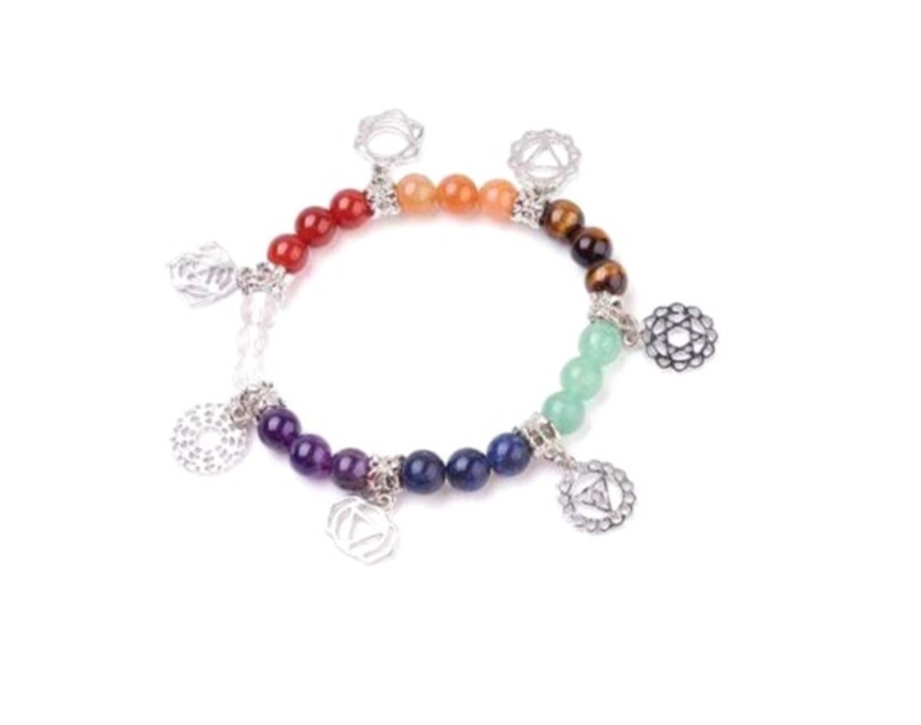 7 Chakra Beads Charm Bracelet
