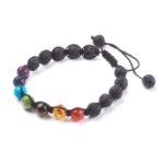 Chakra And Lava Bead Bracelet