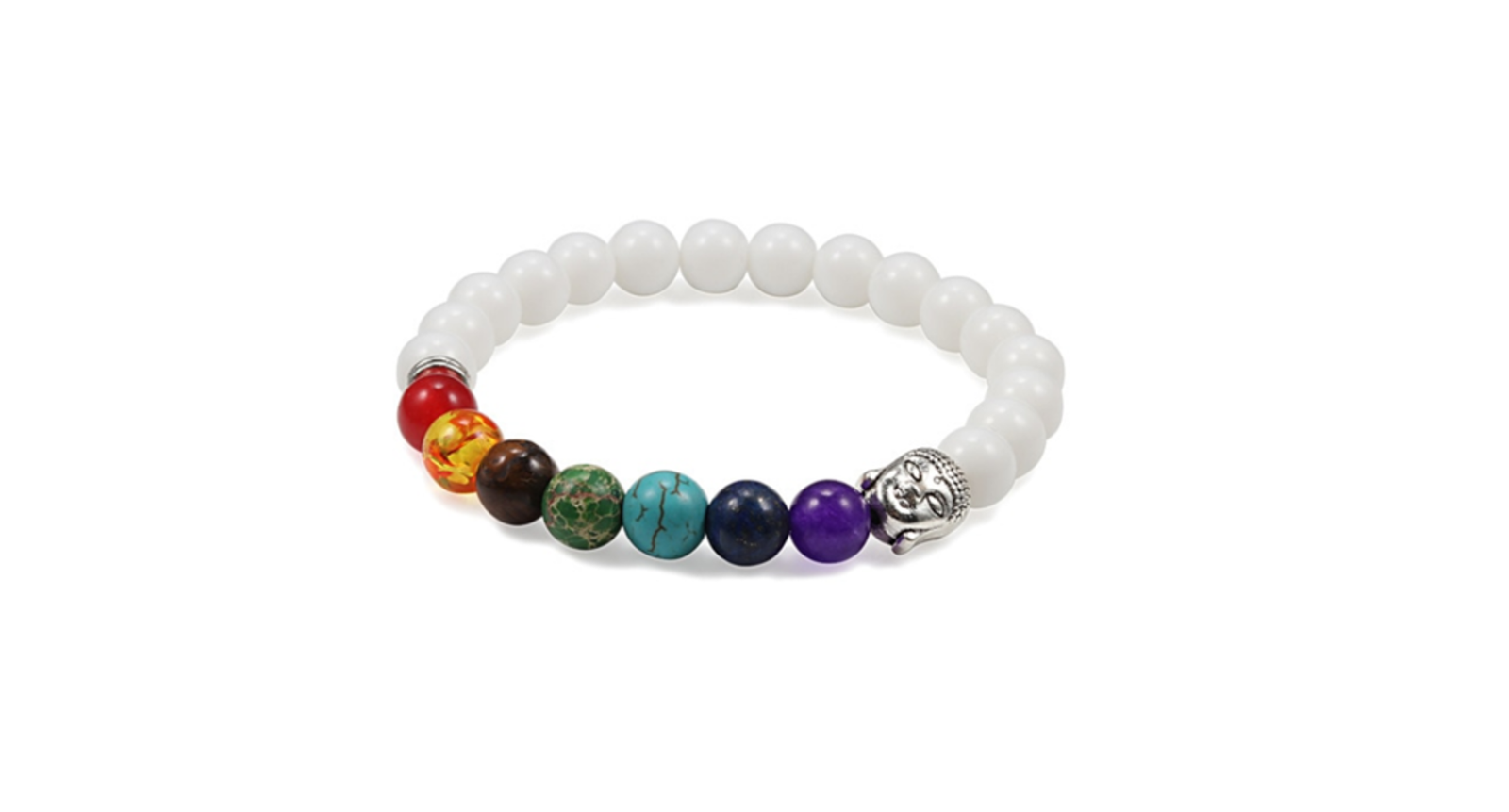 White Bead Chakra Bracelet