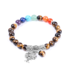 Tiger Eye 7 Chakra Bracelet