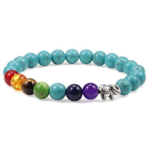 Turquoise Howlite Bead Chakra Bracelet