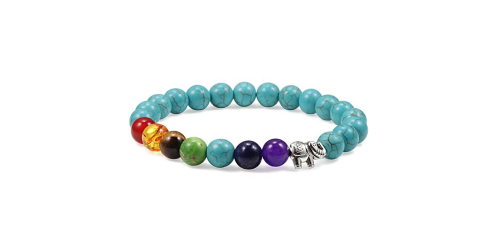 Turquoise Howlite Bead Chakra Bracelet