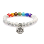ZCHAK-075 Howlite 7 Chakra Bracelet