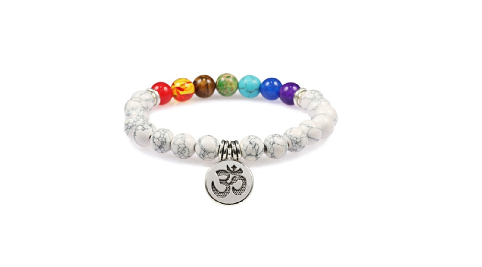 Howlite 7 Chakra Bracelet