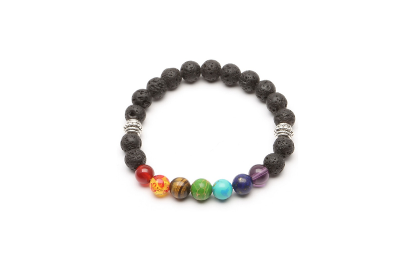 ZCHAK-085 7 Chakra Lava Bracelet 7 Chakra Lava Bracelets