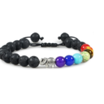 7 Chakra Lava Stone Bracelet