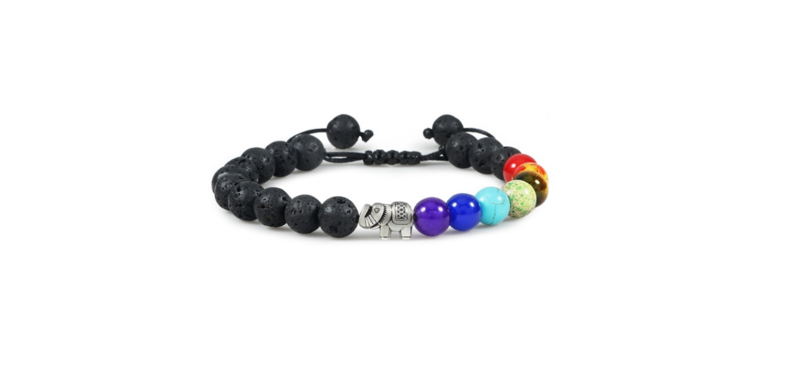 7 Chakra Lava Stone Bracelet