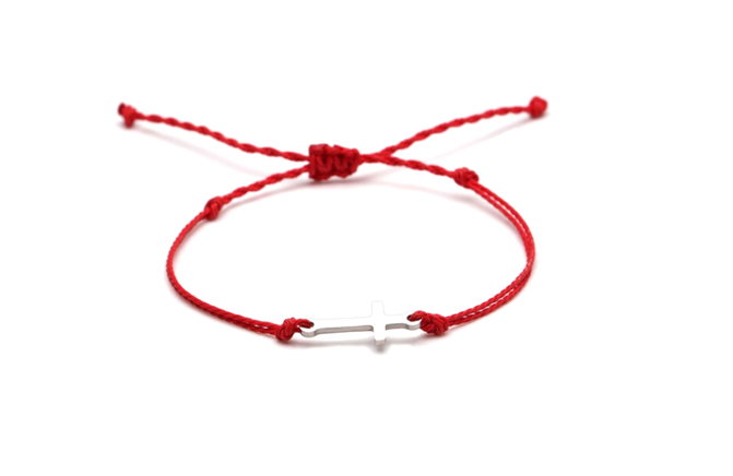 Cross Wax String Bracelet
