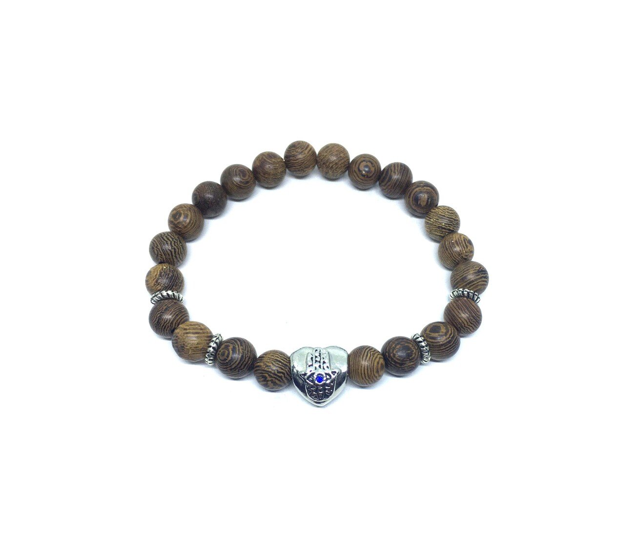 Wooden Hamsa Hand Bracelet