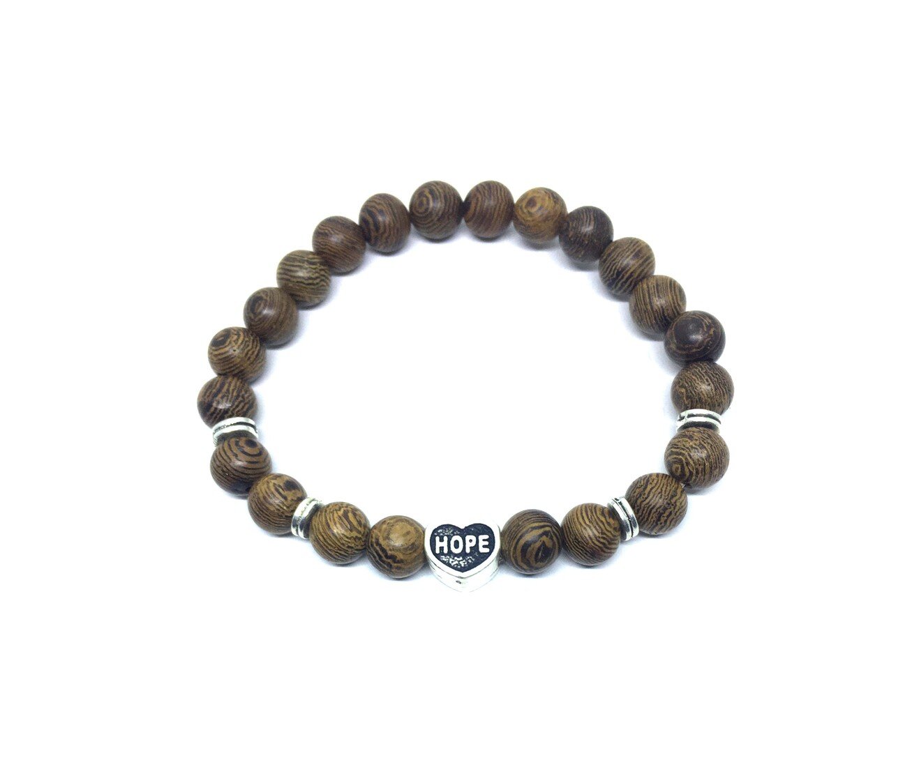 Wooden Hope charm Bracelet