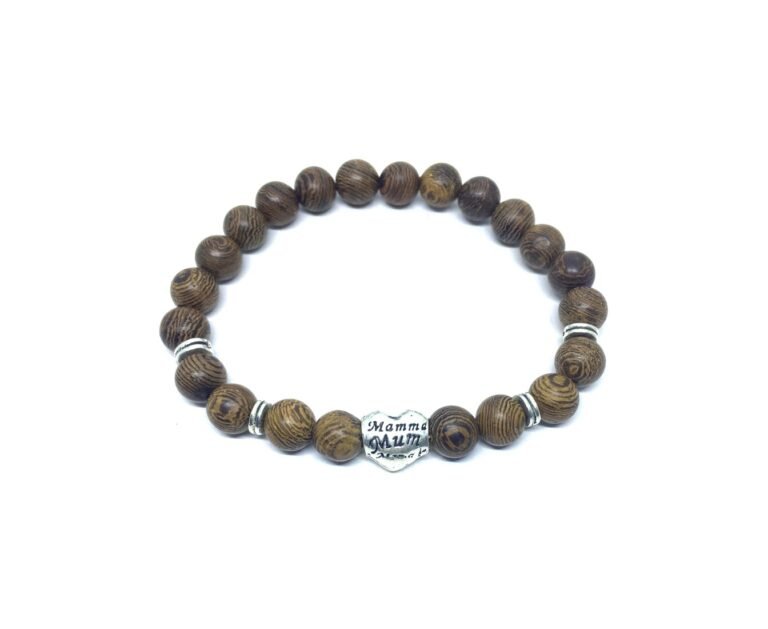 Wooden Bead Mom Bracelet