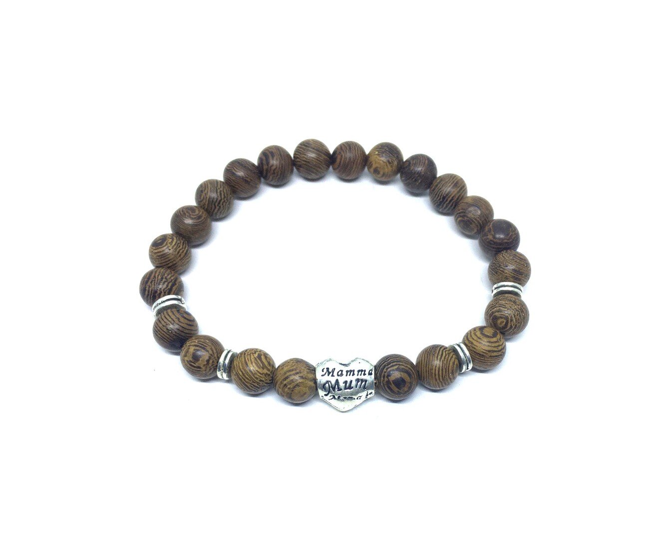 Wooden Bead Mom Bracelet