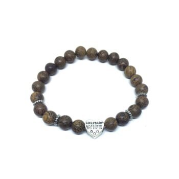 Wooden Military Wife Bracelet