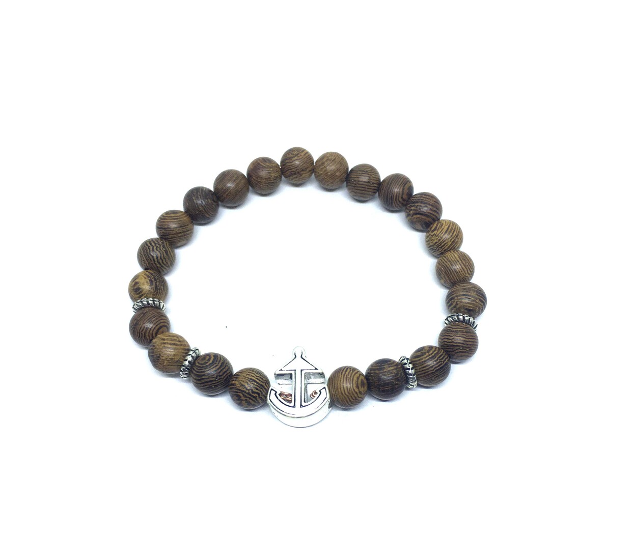 Wooden Bracelet with Anchor
