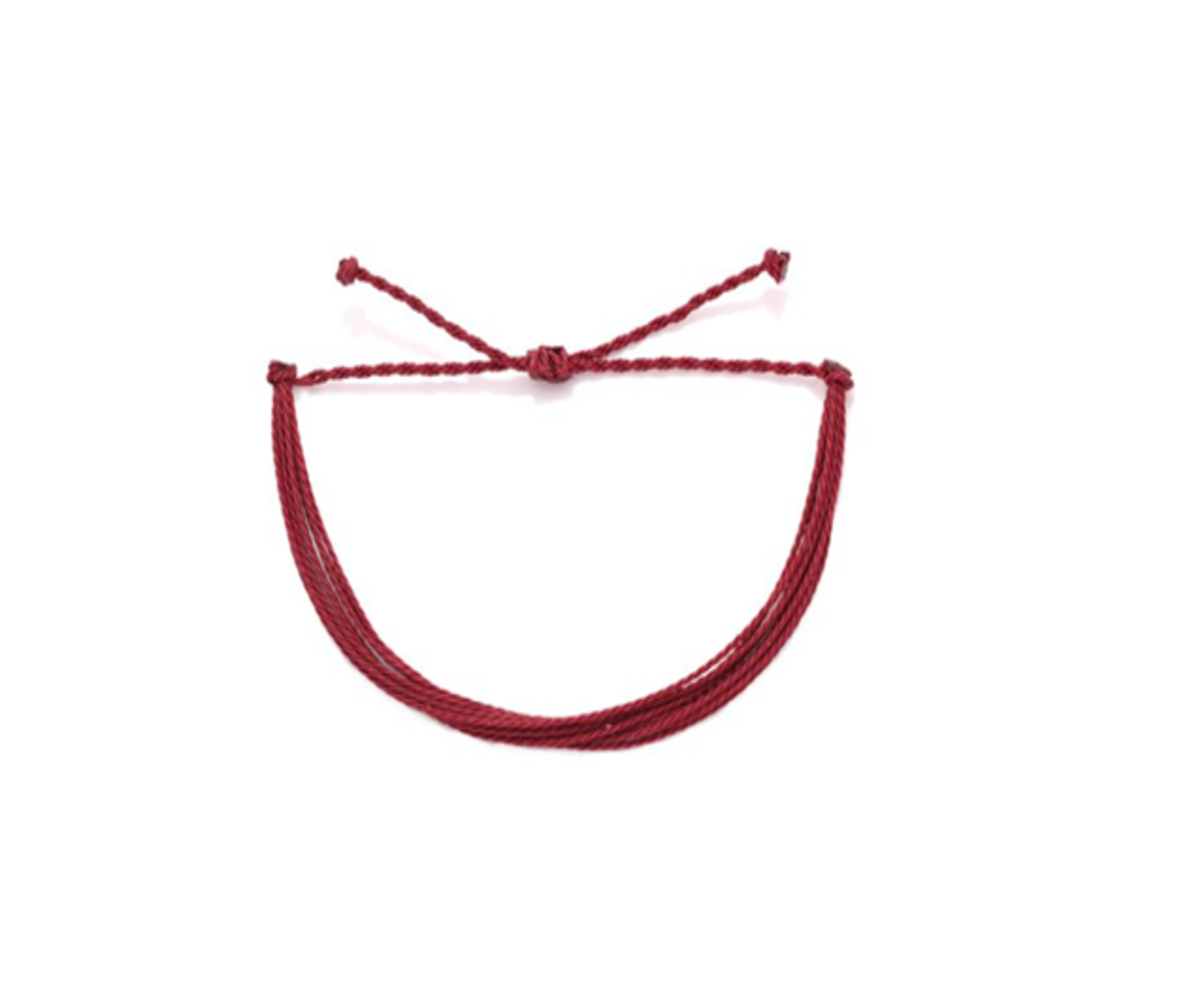 Red Waterproof Wax String Bracelet