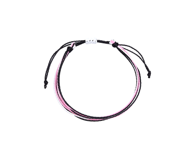 Black and Pink String Bracelet