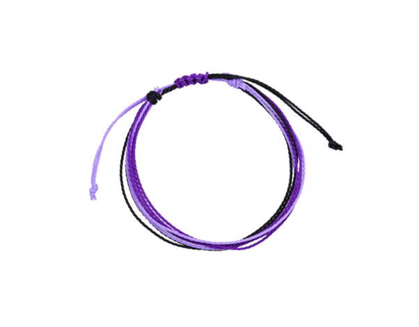 Purple Wax String Bracelet