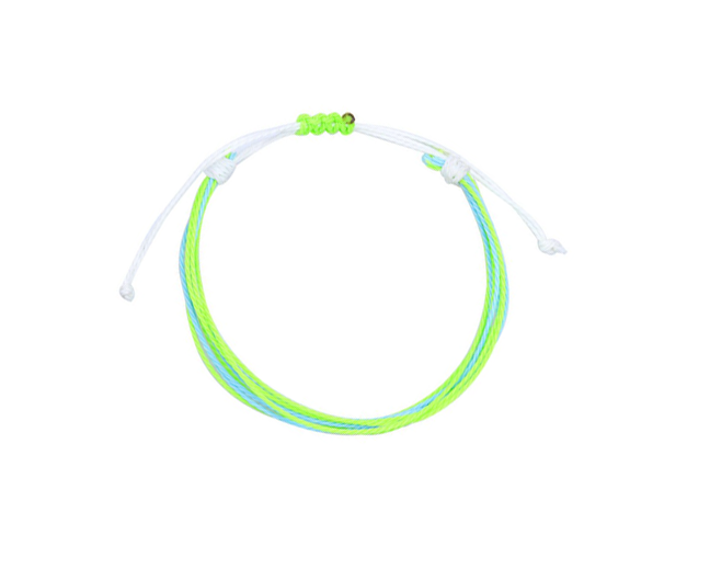 Adjustable Green String Bracelet