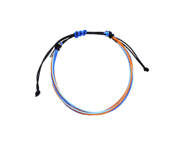 Blue and Orange String Bracelet
