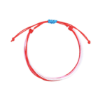 Red Pink White String Bracelet