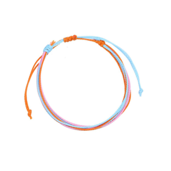 Pink Orange Blue String Bracelet