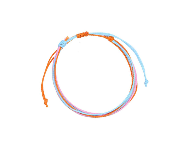 Pink Orange Blue String Bracelet