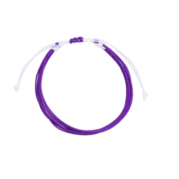 Adjustable Purple String Bracelet