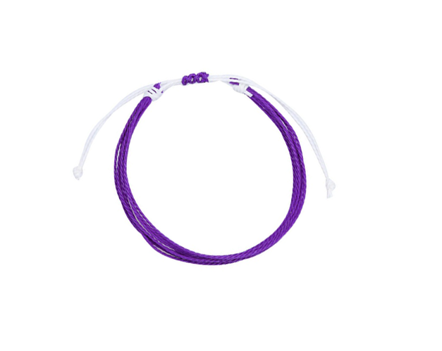 Adjustable Purple String Bracelet