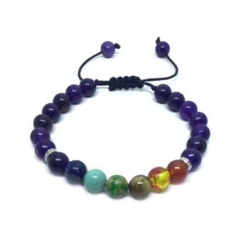 Yoga Amethyst Seven Chakra Bracelet