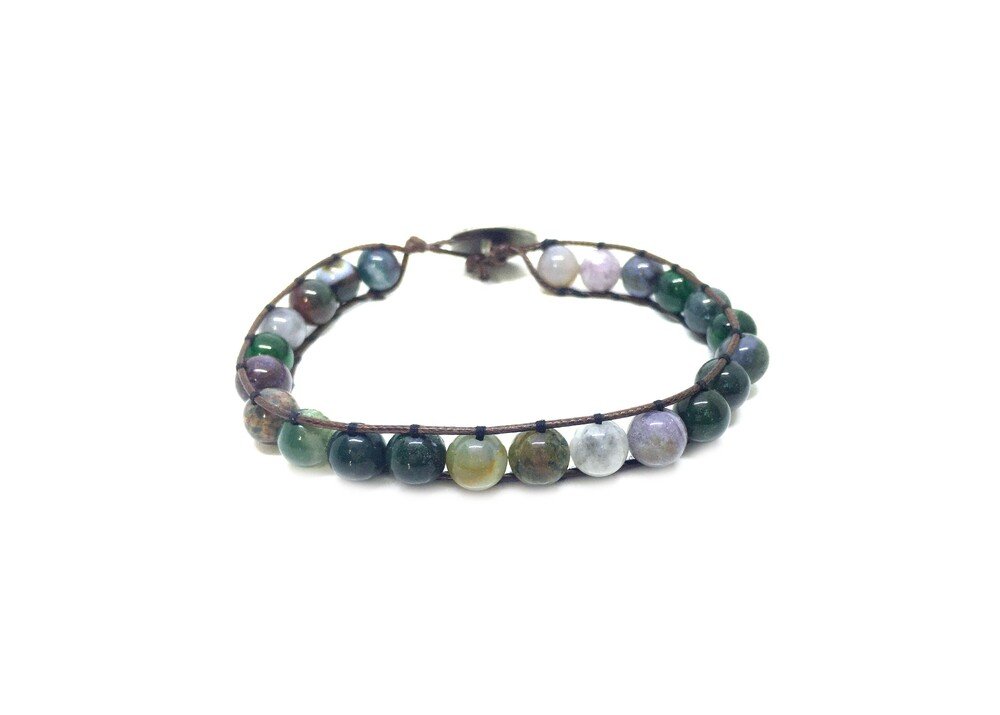 Yoga Agate Stone Wrap Bracelet