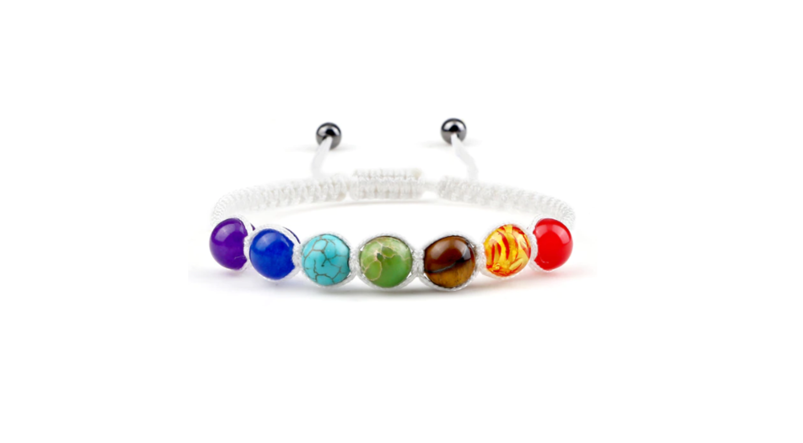 ZYOGA-062 Yoga Chakra Braided Bracelet