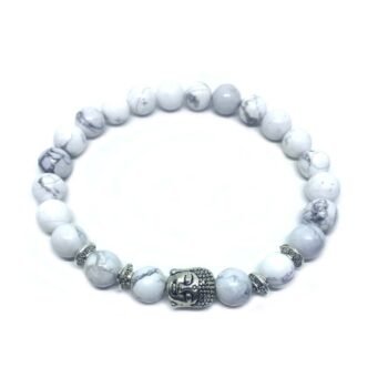 Yoga Howlite Beads Buddha Bracelet