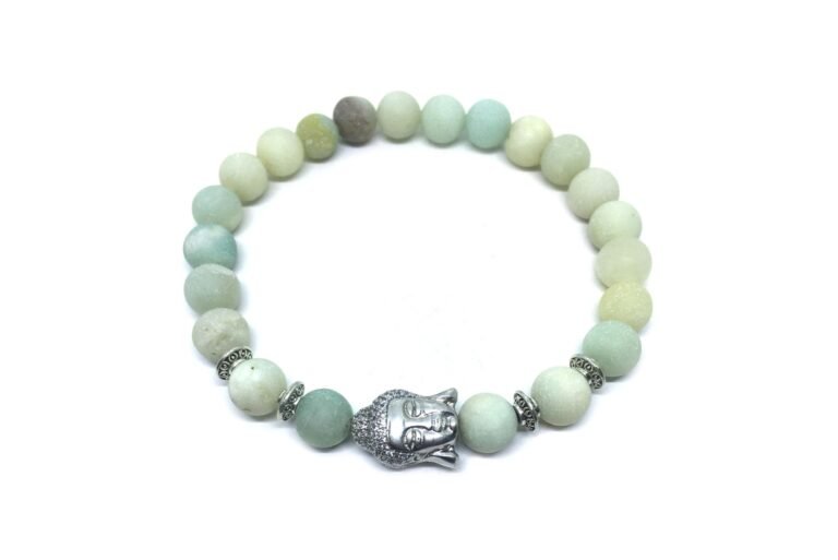Yoga Amazonite Stone Buddha Bracelet