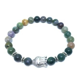 Yoga Agate Stone Buddha Bracelet