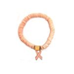 ZAW-013 Green Polymer Clay Bead Awareness Bracelet