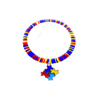 Autism Awareness Clay Bracelet
