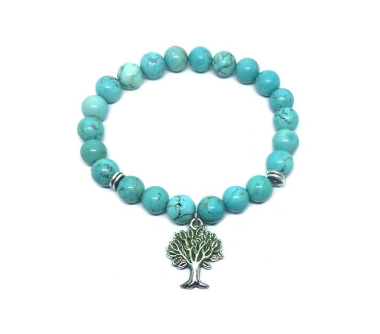Tree of Life Blue Turquoise Bracelet