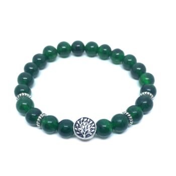 Tree of Life Jade Beaded Bracelet