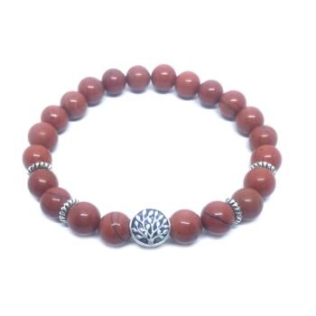 Tree of Life Jasper Beaded Bracelet