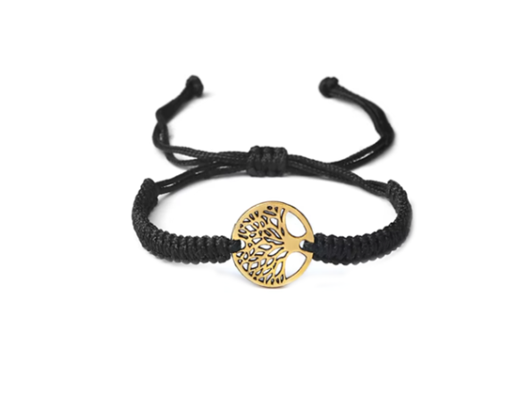 Black Tree of Life Adjustable Bracelet