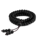 108 Matte Black Beads Mala Wrap Bracelet