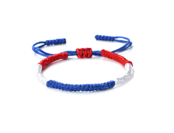 Handmade USA Patriotic Cord Bracelet